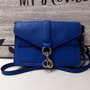 Rebecca Minkoff Hudson Moto Blue Crossbody Bag